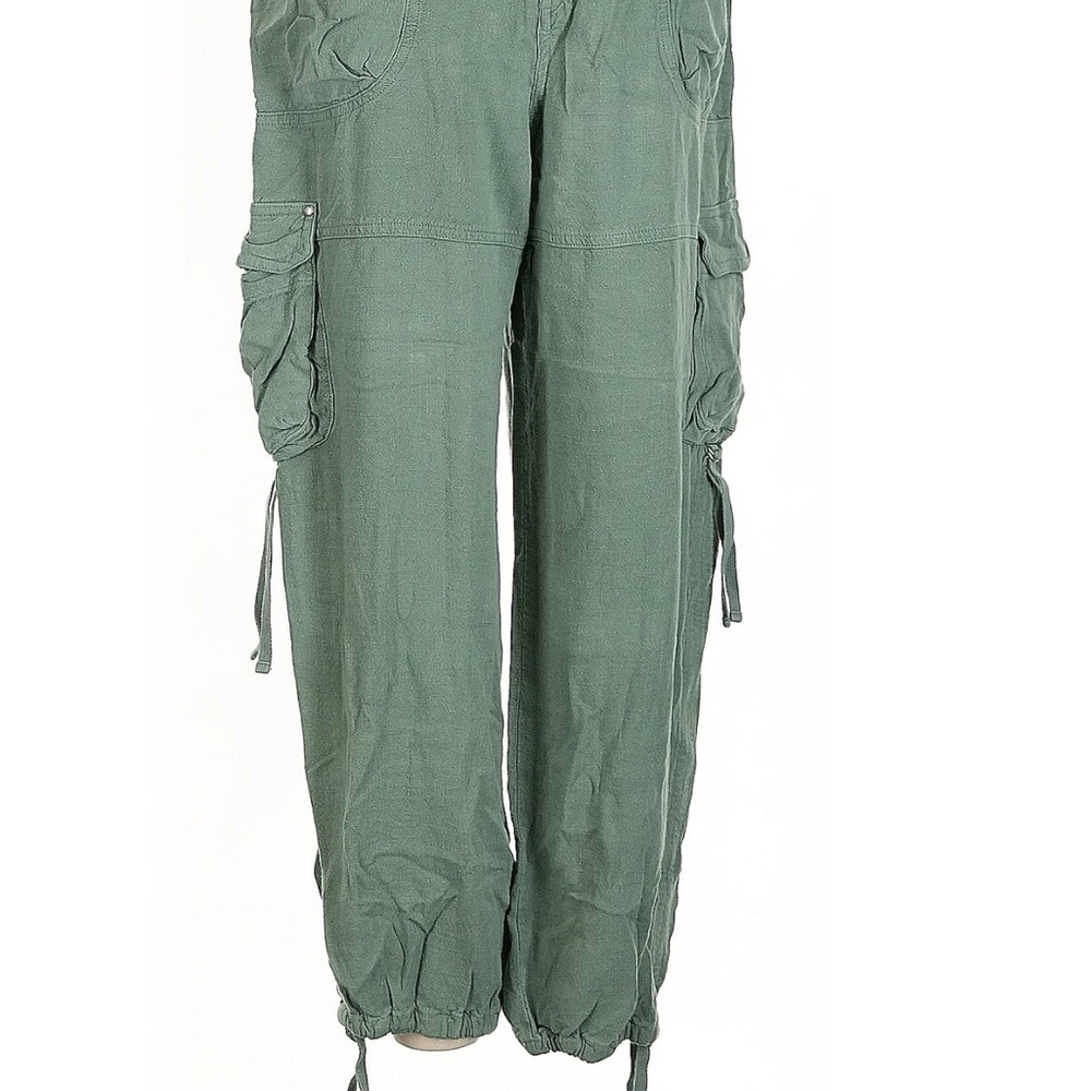 Anthropologie Green Cargo Pants with Relaxed Fit